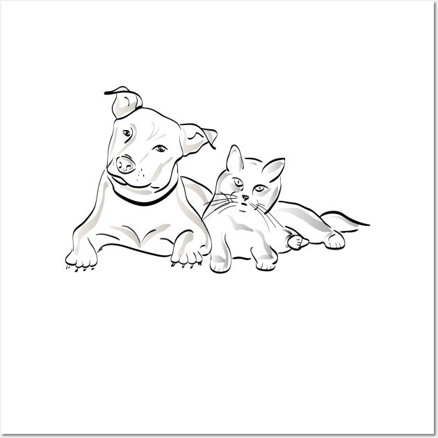 Dog & Cat Wall Art by EmaUness1art